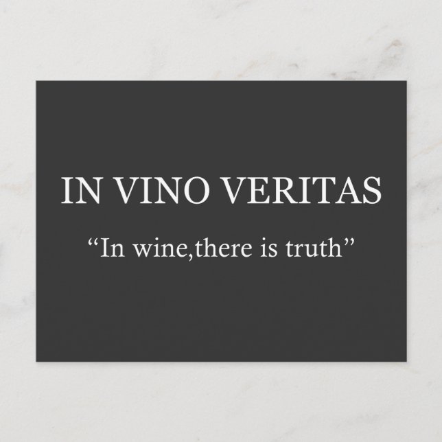 På vino veritas vykort (Framsida)