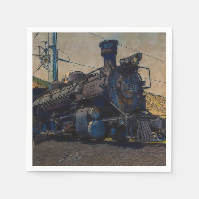 På Vintage Tåg Pappersservett (Framsidan)