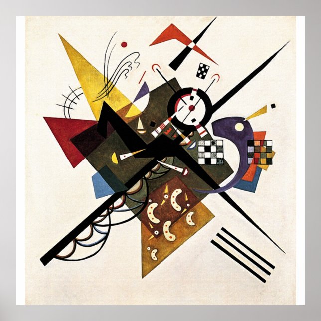 På vit II - Wassily Kandinsky Poster (Framsidan)