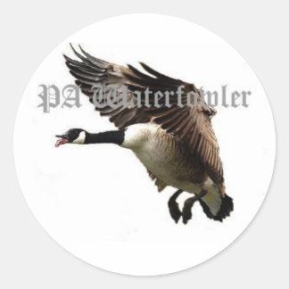 Pa Waterfowler Goose Sticker Runt Klistermärke