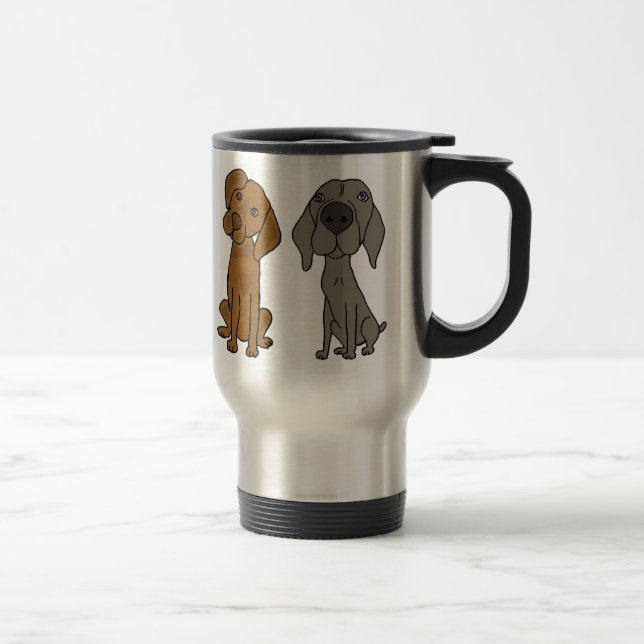 PÅ Weimaraner och pekaretravel mug Resemugg (Höger)