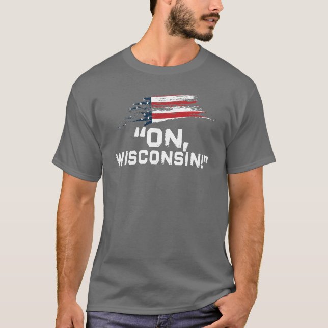 På Wisconsin! - Inbördeskrigcitationstecken Tröja (Framsida)