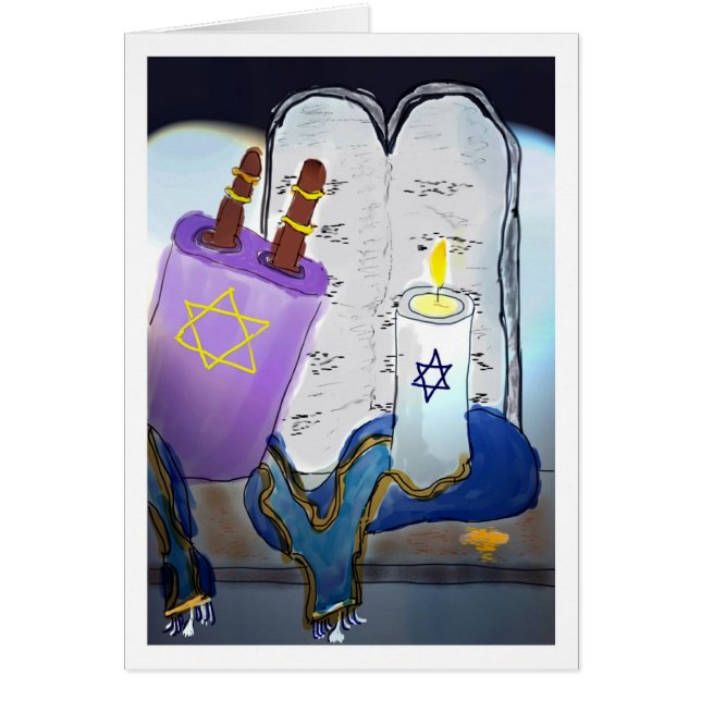 På Yahrzeiten av din far Hälsningskort (Framsidan)