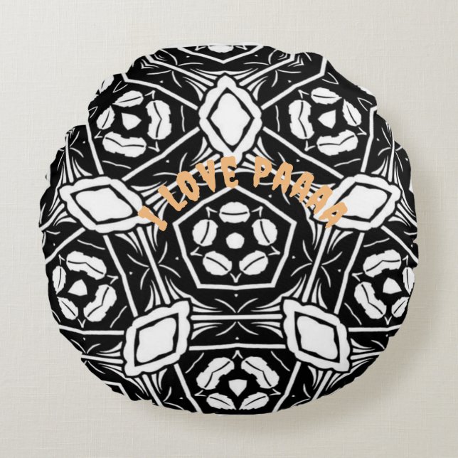 Paaa - unika lyxliv - runda pelare rund kudde (Framsidan)