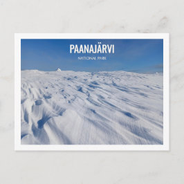 Paanajarvi Nationalpark Vinter Snö Landskap Vykort