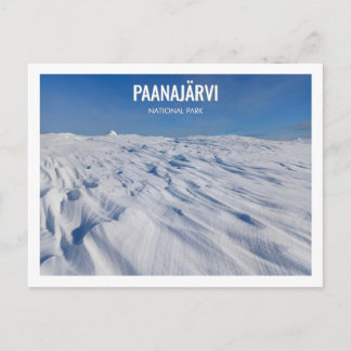 Paanajarvi Nationalpark Vinter Snö Landskap Vykort