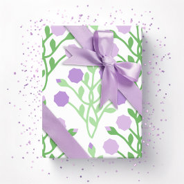 Pabla Petal Gitter i Lila och Grön Presentpapper