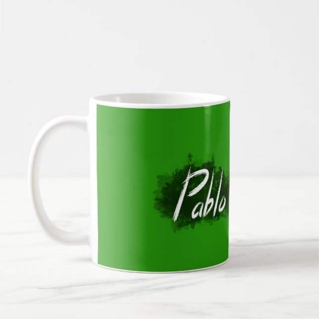 Pablo - ditt namn på muggen - bäst kuandika för kaffemugg (Vänster)