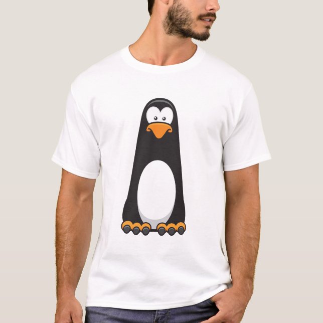 Pablo eftertänksamma pingvinmanar T-tröja T-shirt (Framsida)