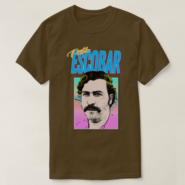 Pablo Escobar 90s, formaterad Retro-grafikdesign T Shirt (Design framsida)