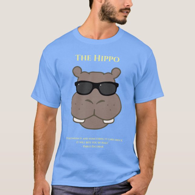 Pablo Escobars Hippo T Shirt (Framsida)