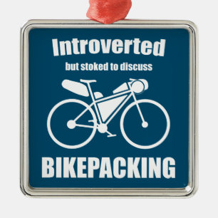 Påbörjade men lagrade för att diskutera bikepackin julgransprydnad metall