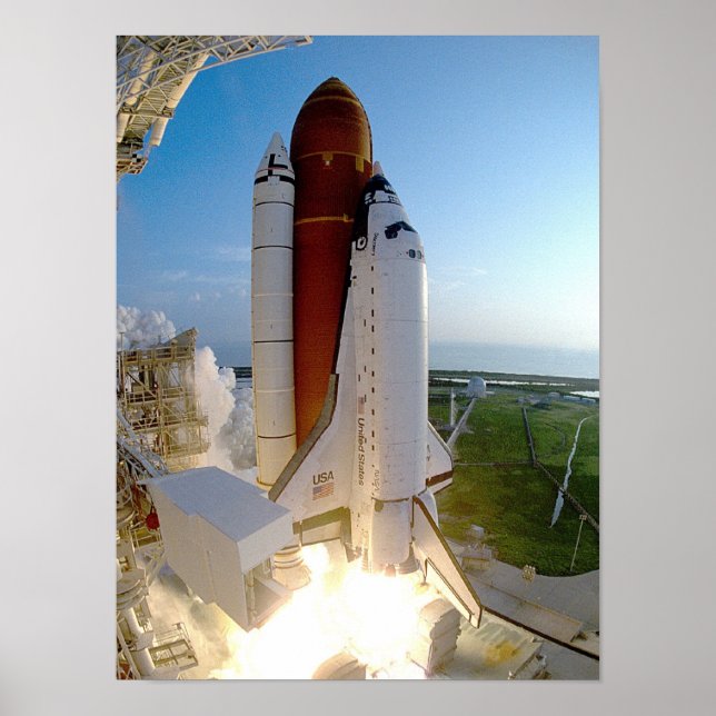 Påbörjande av Space Shuttle Discovery (STS-51) Poster (Framsidan)