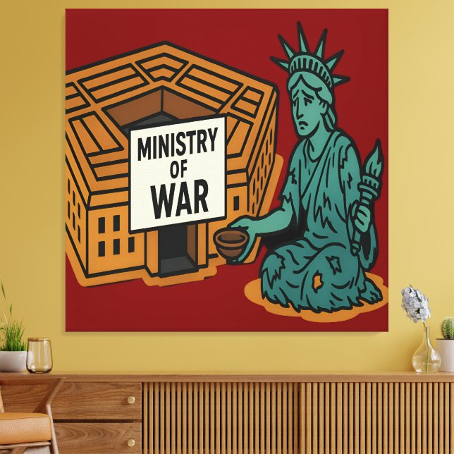 Påbörjande för fred: Frihet i fronten för minister Canvastryck (Insitu (Vardagsrum))