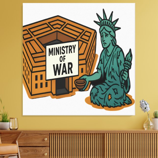 Påbörjande för fred: Frihet i fronten för minister Canvastryck (Insitu (Vardagsrum))