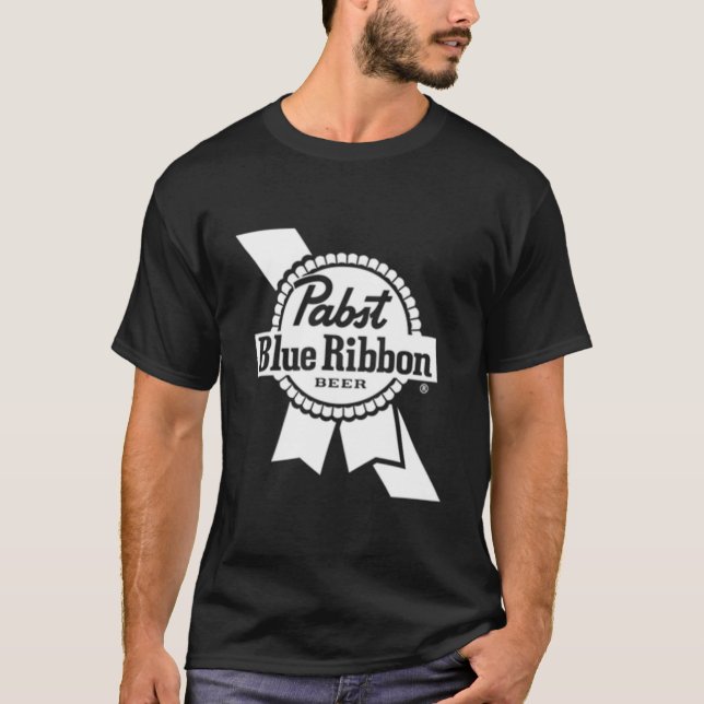 Pabst Blue Ribbon Reaper Baktryck T Shirt (Framsida)