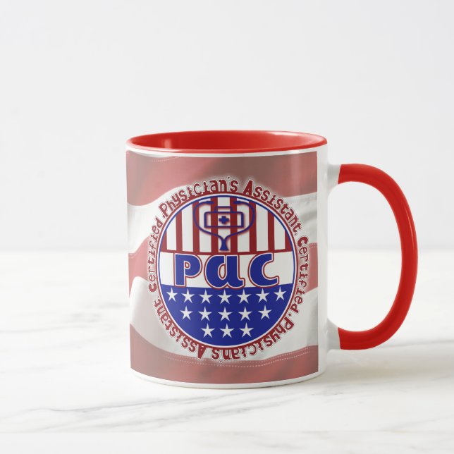 PAC Auktoriserad Physician Assistant PATRIOTIC FLA Mugg (Höger)