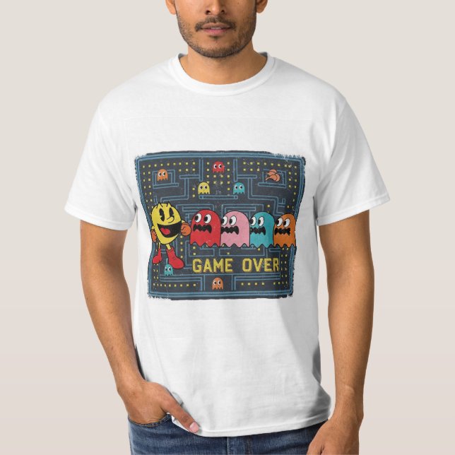Pac-Man Game Over T-Shirt – Retro Arcade Gaming Te (Framsida)