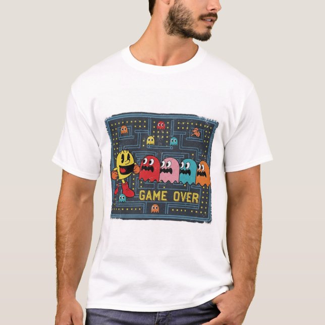 Pac-Man Game Over T-Shirt – Retro Arcade Gaming Te (Framsida)