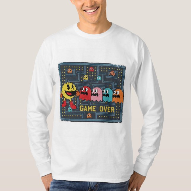 Pac-Man Game Over T-Shirt – Retro Arcade Gaming Te (Framsida)