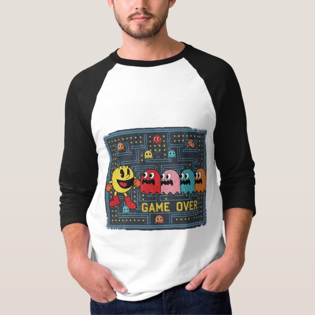 Pac-Man Game Over T-Shirt – Retro Arcade Gaming Te (Framsida)