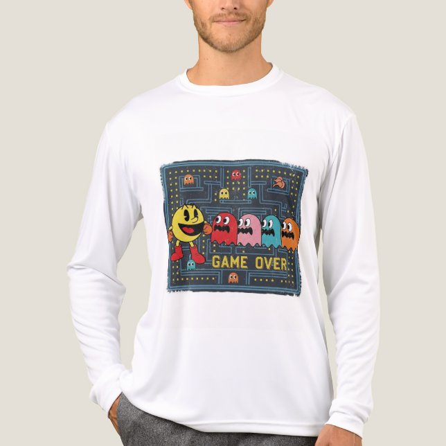 Pac-Man Game Over T-Shirt – Retro Arcade Gaming Te (Framsida)
