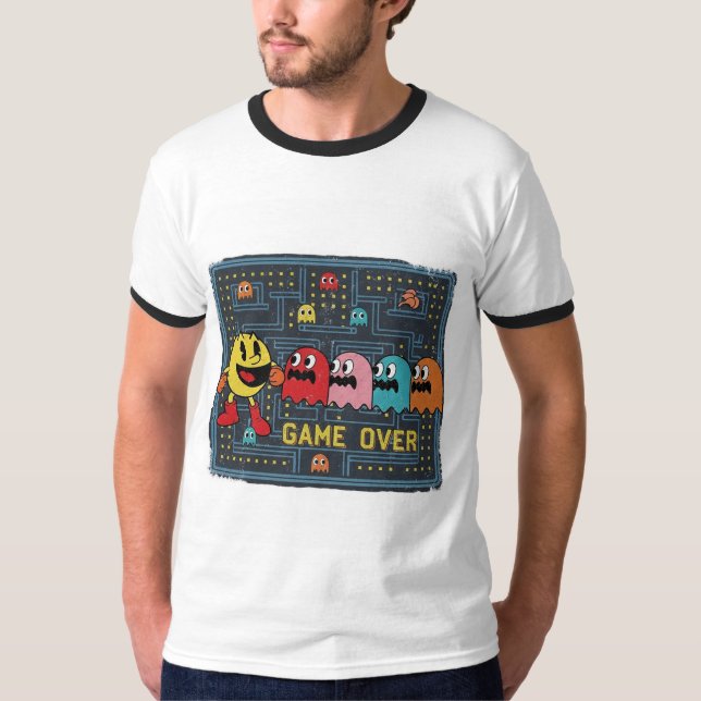 Pac-Man Game Over T-Shirt – Retro Arcade Gaming Te (Framsida)