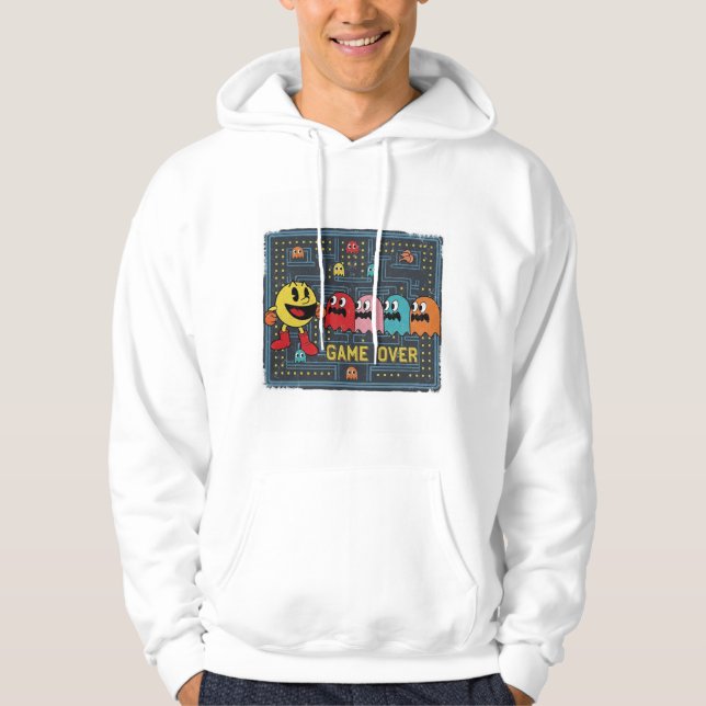 Pac-Man Game Over T-Shirt – Retro Arcade Gaming Te Hoodie (Framsida)