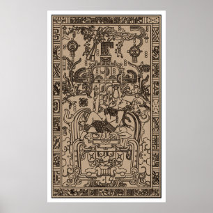 Pacals Sarcophagus - Ancient Mayan Spacesship Poster