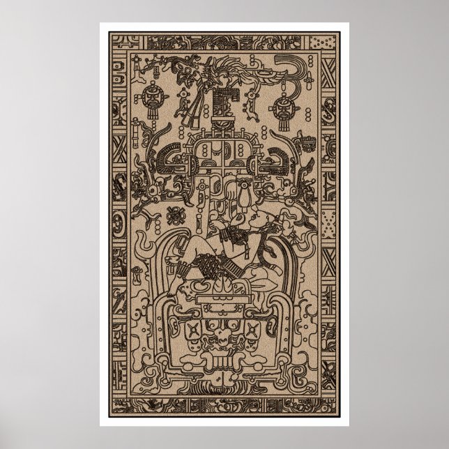 Pacals Sarcophagus - Ancient Mayan Spacesship Poster (Framsidan)