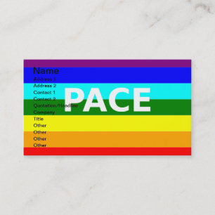 Pace(Peace) Flag Italiensk Namnskort Visitkort