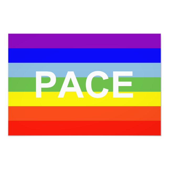 PACE Peace Flagga Fototryck (Framsidan)