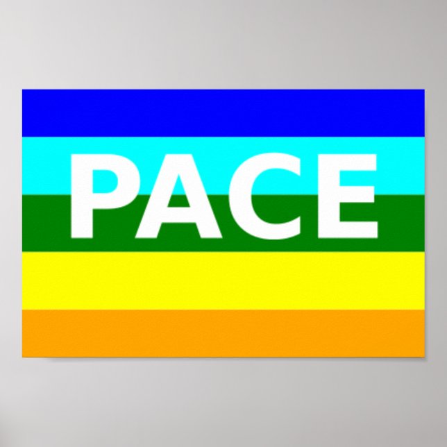 Pace(Peace) Flagga italiensk Poster (Framsidan)