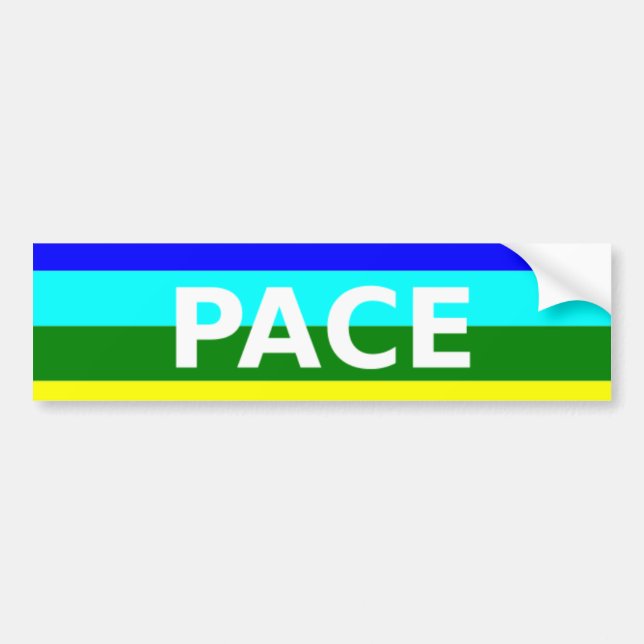 Pace(Peace) Flagga Italienska Bumper Sticker Bildekal (Framsidan)