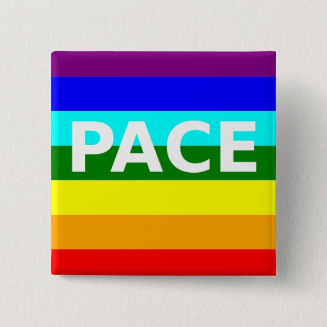 Pace(Peace) Flagga Italienska Knapp (Framsida)