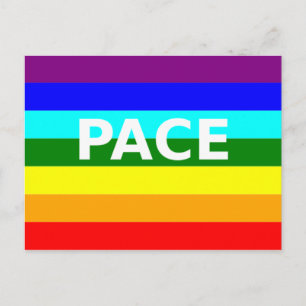 Pace(Peace) Flagga Italienskt vykort