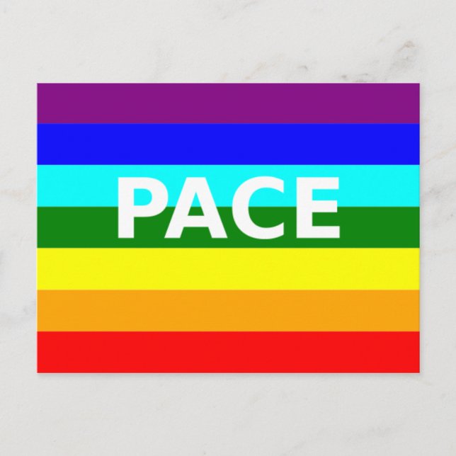 Pace(Peace) Flagga Italienskt vykort (Framsida)