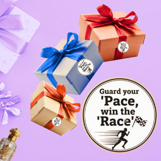 Pace Race Motivation Sticker: Runner Life Label Runt Klistermärke