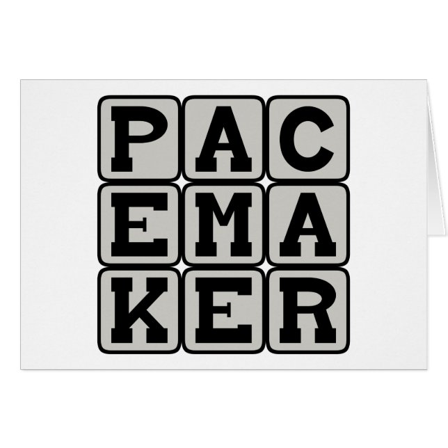 Pacemaker, hjärtstöd hälsningskort (Framsidan Horizontal)