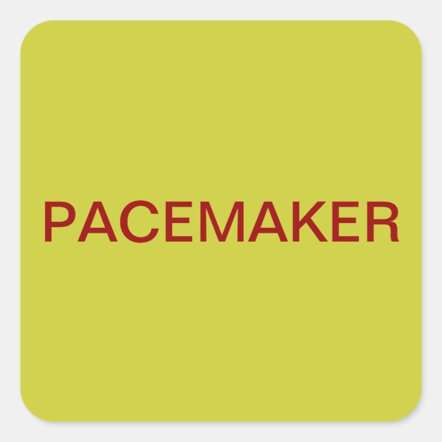 Pacemaker Medical Chart Labels Fyrkantigt Klistermärke (Framsida)