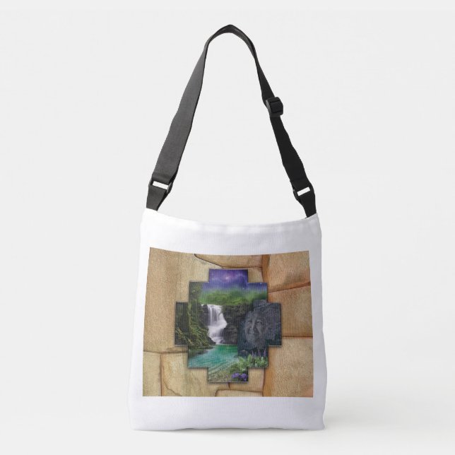 Pachamama - Cross Body Tote Väska (Framsida)
