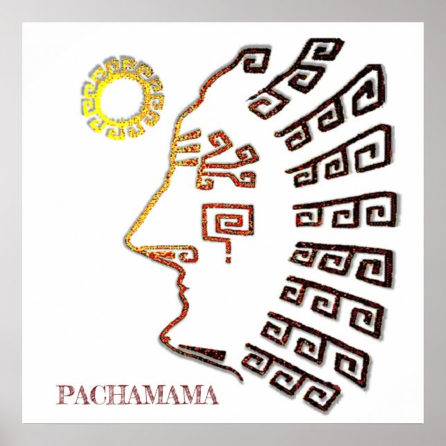 Pachamama Machu_Picchu Silhouette Poster (Framsidan)