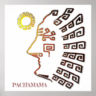 Pachamama Machu_Picchu Siluett Poster