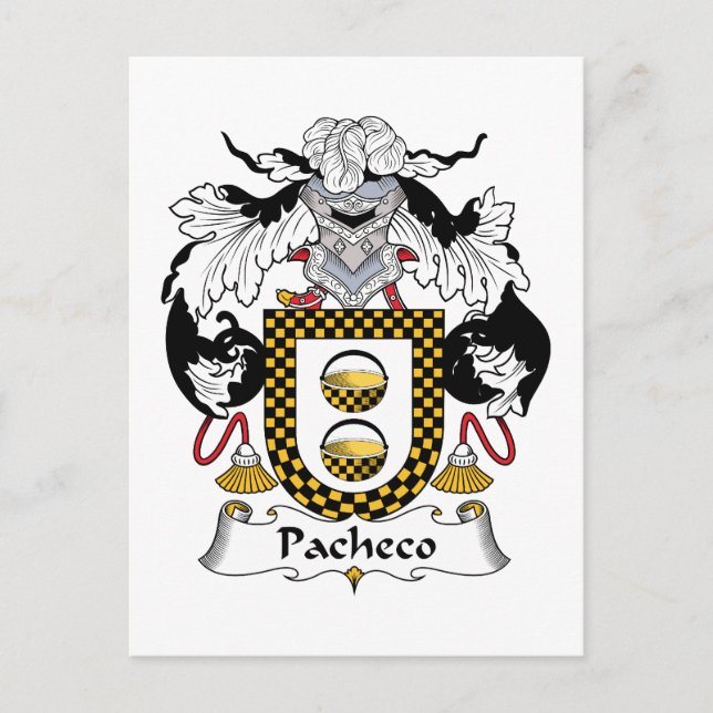 Pacheco Family Crest Vykort (Framsida)