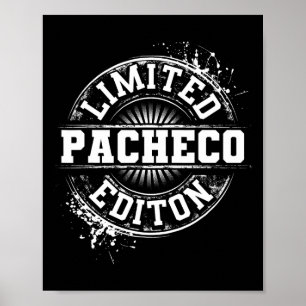Pacheco Funny Surname Family Träd Birthday Reunion Poster