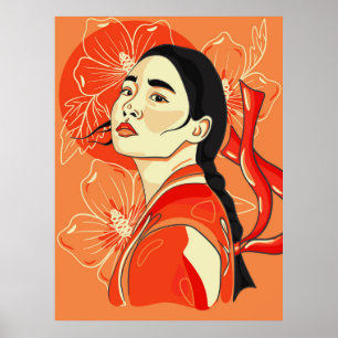 Pachinko. Porträtt av koreanska kvinnor. Frihetssy Poster
