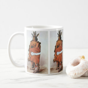Pachtuwa-Chta, Arikara krigares porträtt av Bodmer Kaffemugg
