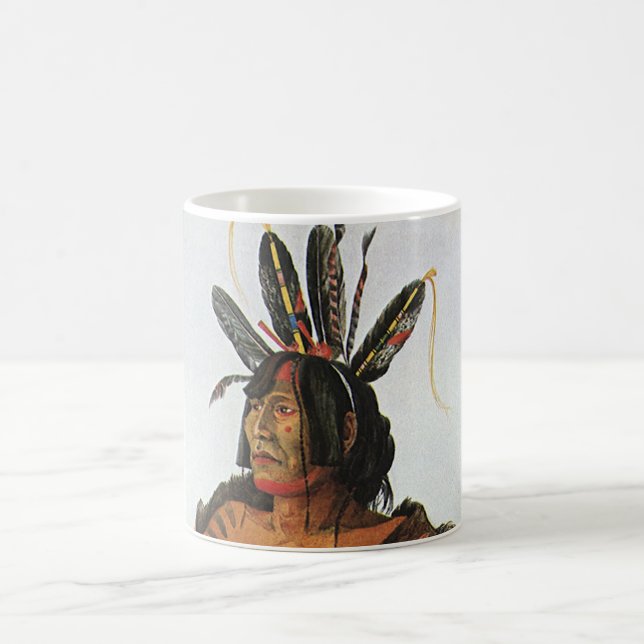 Pachtuwa-Chta, Arikara Warrior Porträtt av Bodmer Kaffemugg (Center)