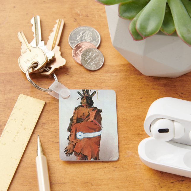Pachtuwa-Chta, Arikara Warrior Porträtt av Bodmer Nyckelring (Skrivbord)