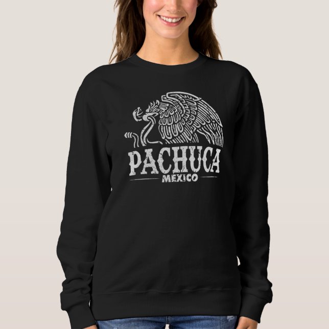 Pachuca Mexico Eagle Retro Vintage Distress T Shirt (Framsida)
